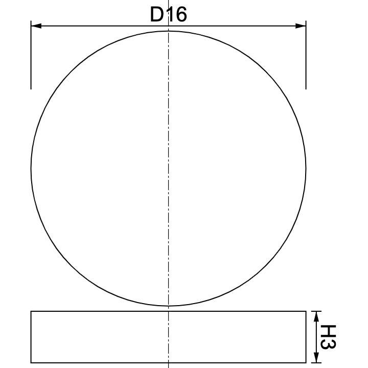 Neodymium Disc Magnet Φ16.0mm x 3mm