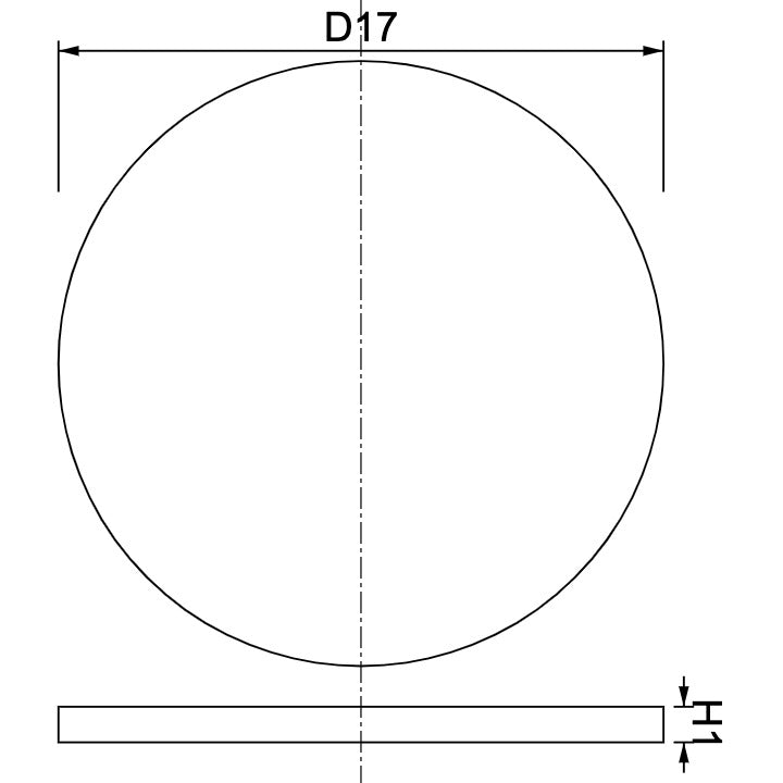 Neodymium Disc Magnet Φ17mm Drawing