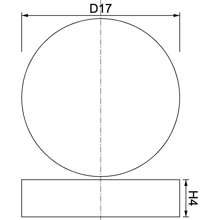 Neodymium Disc Magnet Φ17mm x 4mm