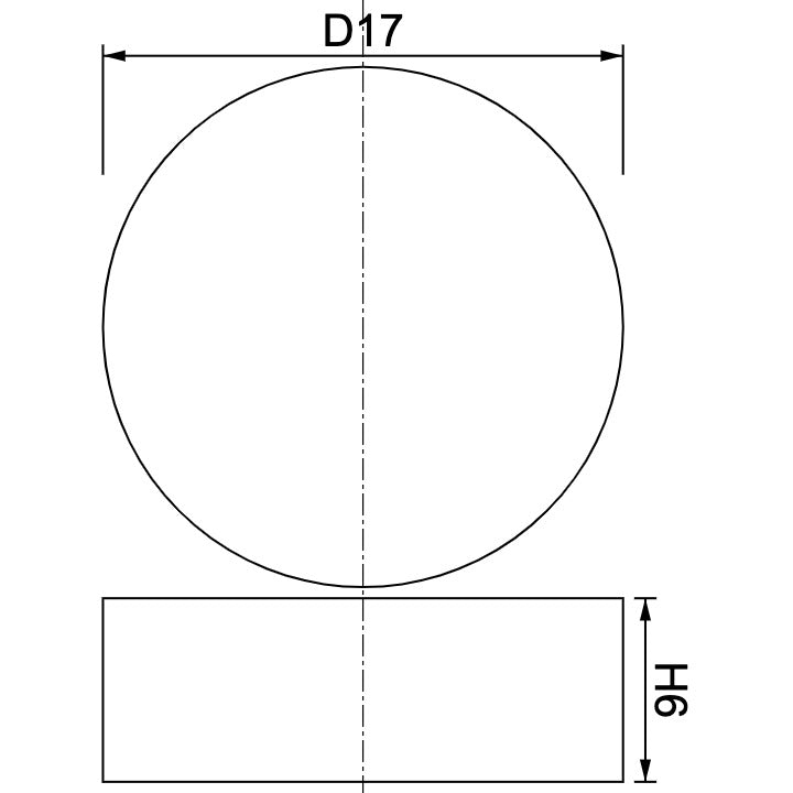 Neodymium Disc Magnet Φ17mm x 6mm