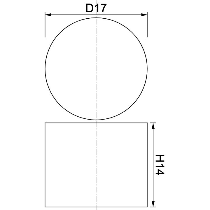 Neodymium Disc Magnet Φ17mm x 14mm