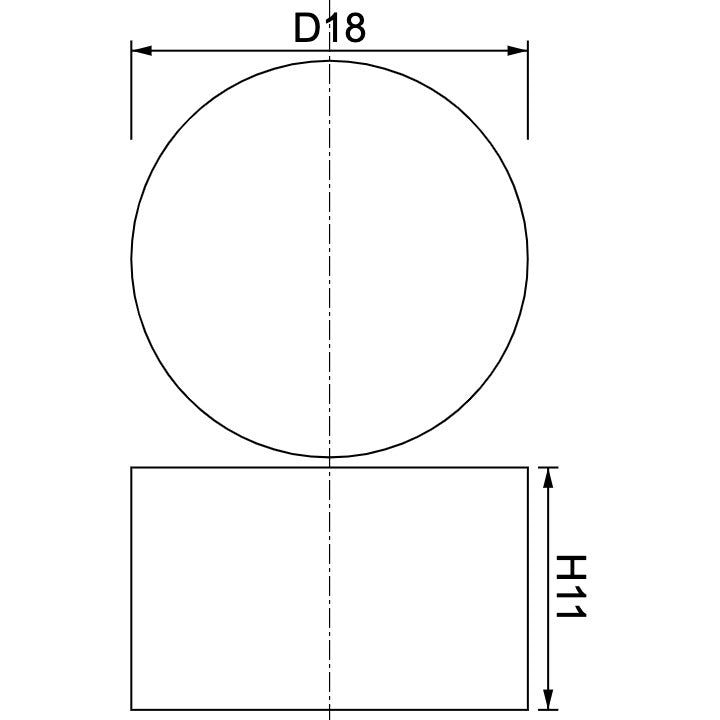 Neodymium Disc Magnet Φ18mm x 11mm