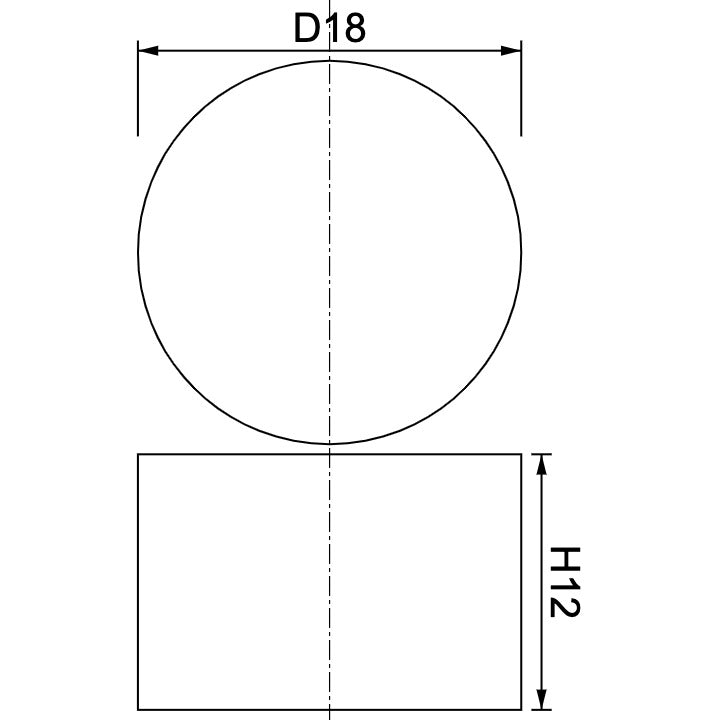 Neodymium Disc Magnet Φ18mm x 12mm