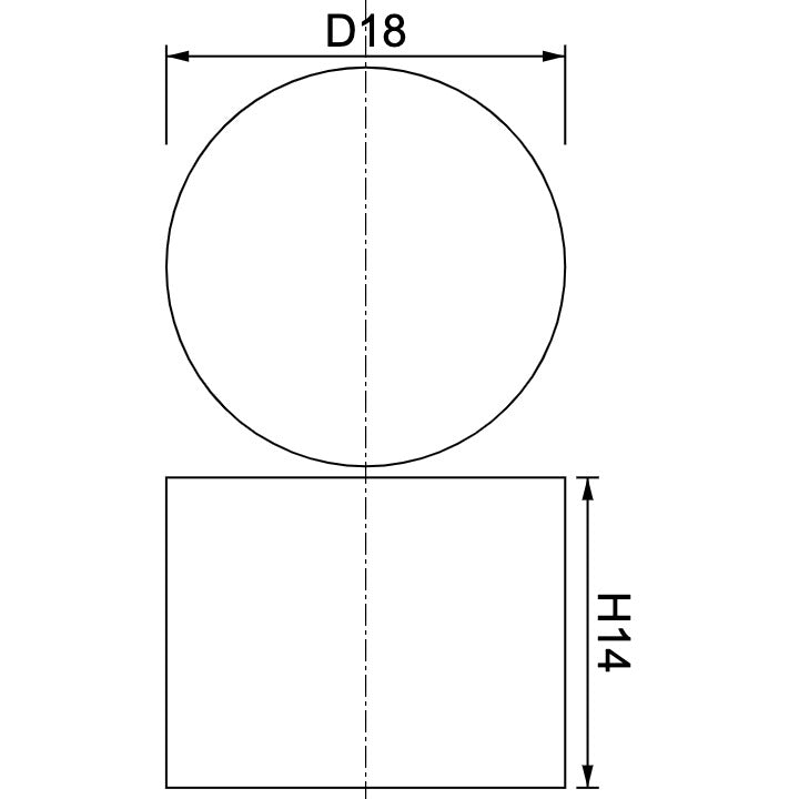 Neodymium Disc Magnet Φ18mm x 14mm