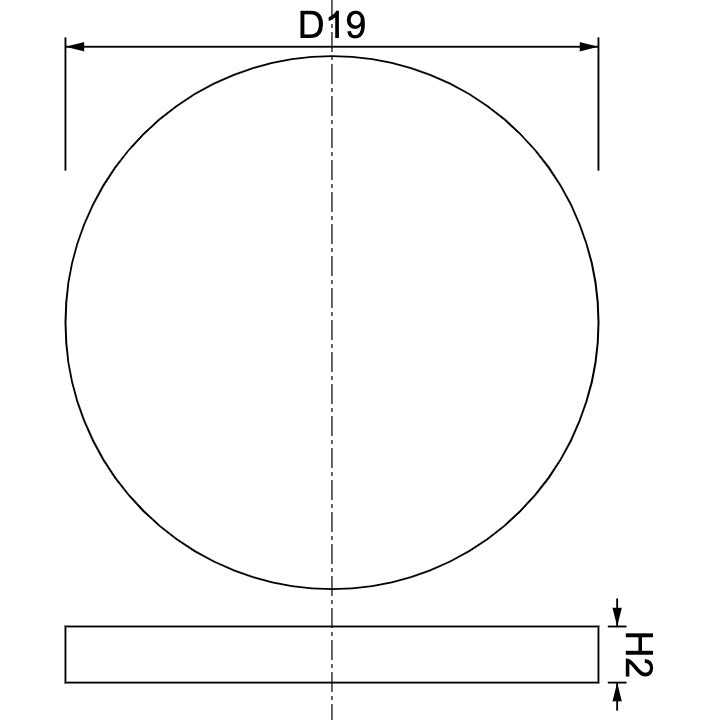 Neodymium Disc Magnet Φ19mm x 2mm