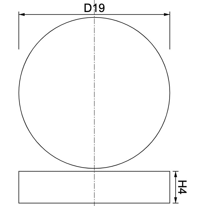 Neodymium Disc Magnet Φ19mm x 4mm