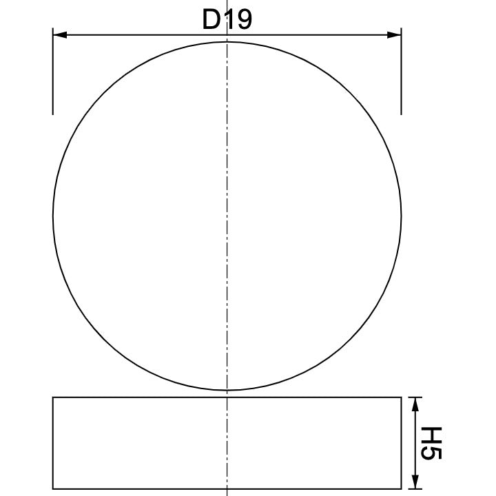 Neodymium Disc Magnet Φ19mm x 5mm