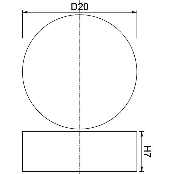 Neodymium Disc Magnet Φ20mm x 7mm