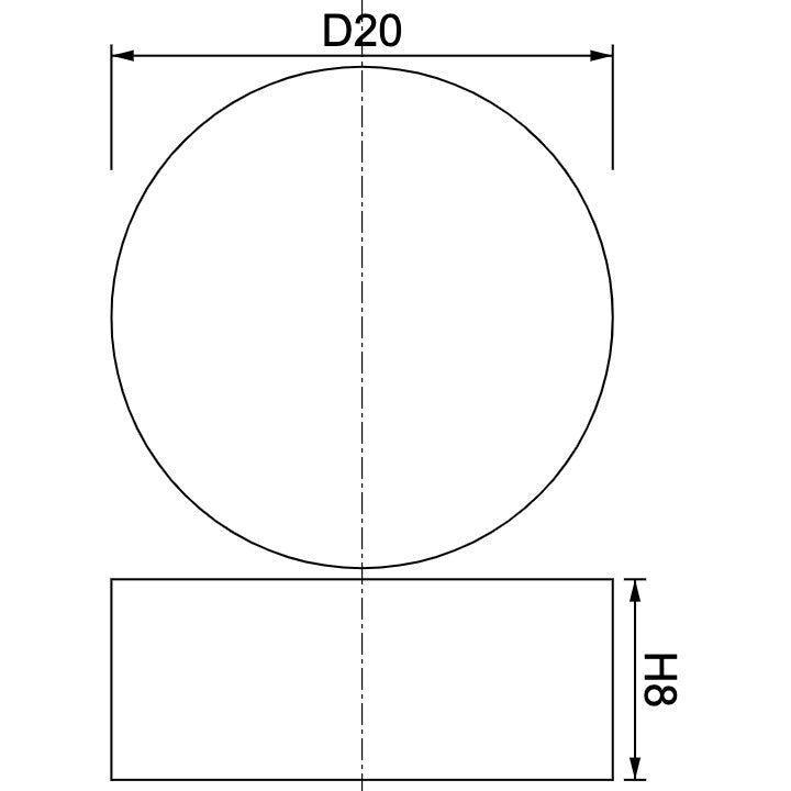 Neodymium Disc Magnet Φ20mm x 8mm