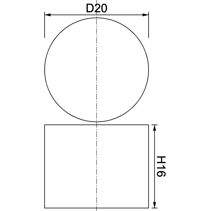 Neodymium Disc Magnet Φ20mm x 16mm