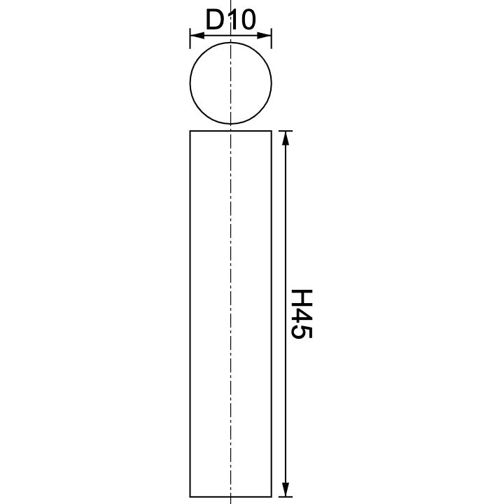 Neodymium Disc Magnet Φ10mm x 45mm