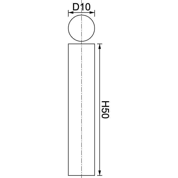 Neodymium Disc Magnet Φ10mm x 50mm