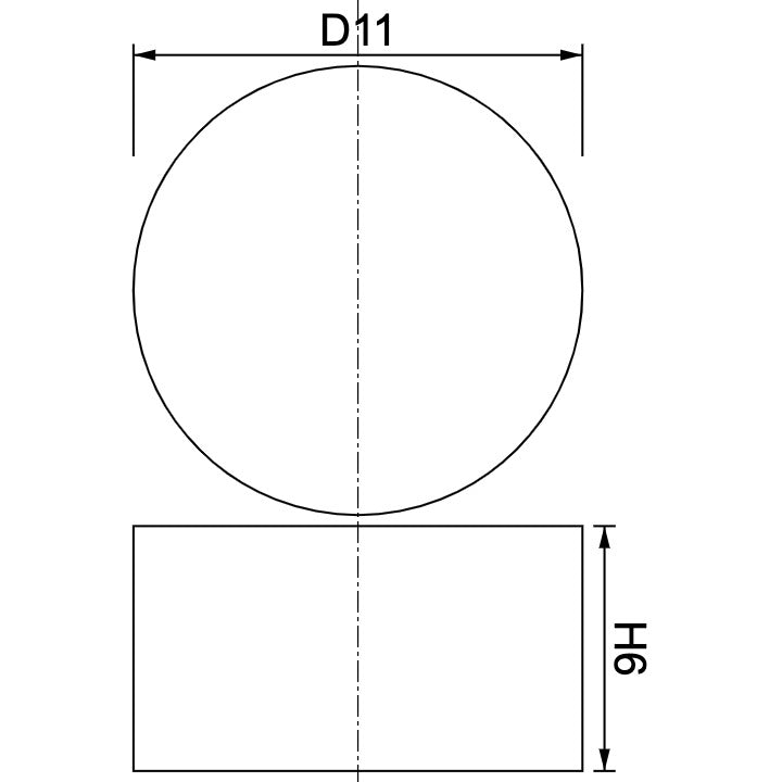 Neodymium Disc Magnet Φ11mm x 6mm