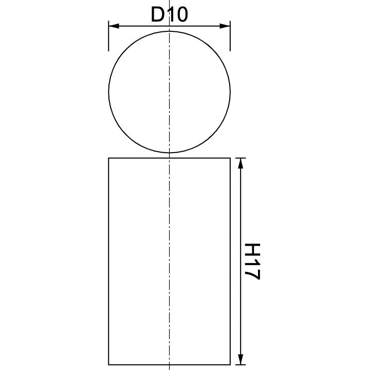 Neodymium Disc Magnet Φ10mm x 17mm