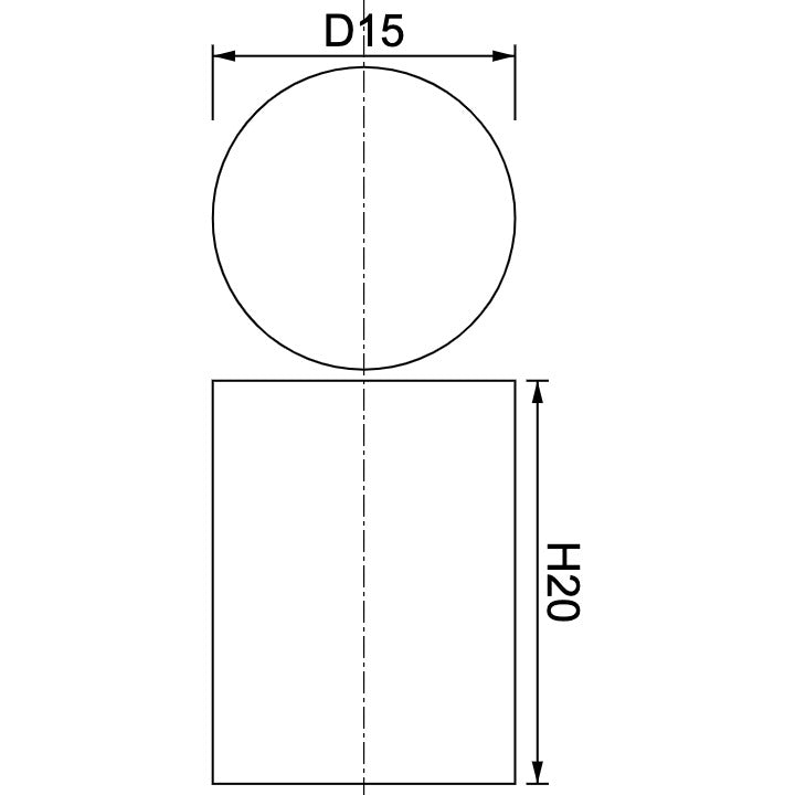 Neodymium Disc Magnet Φ15mm x 20mm