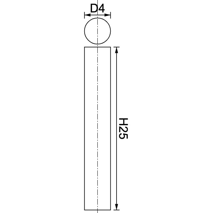 Neodymium Disc Magnet Φ4.0mm x 25mm