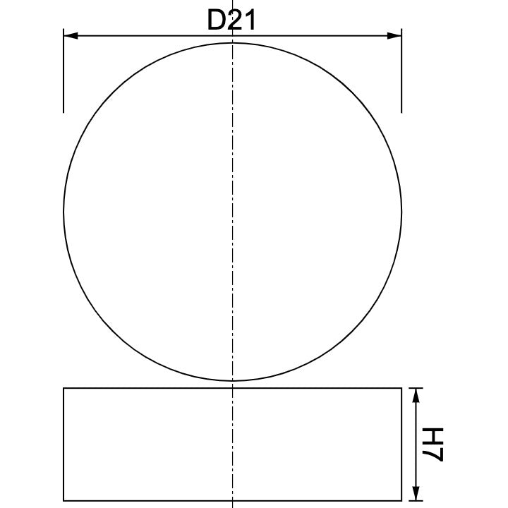 Neodymium Disc Magnet Φ21mm x 7mm