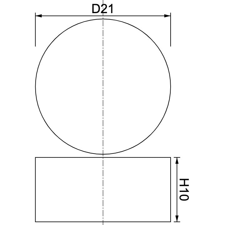 Neodymium Disc Magnet Φ21mm x 10mm