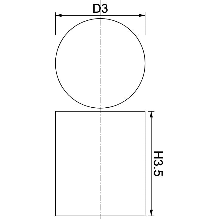 Neodymium Disc Magnet Φ3mm x 3.5mm