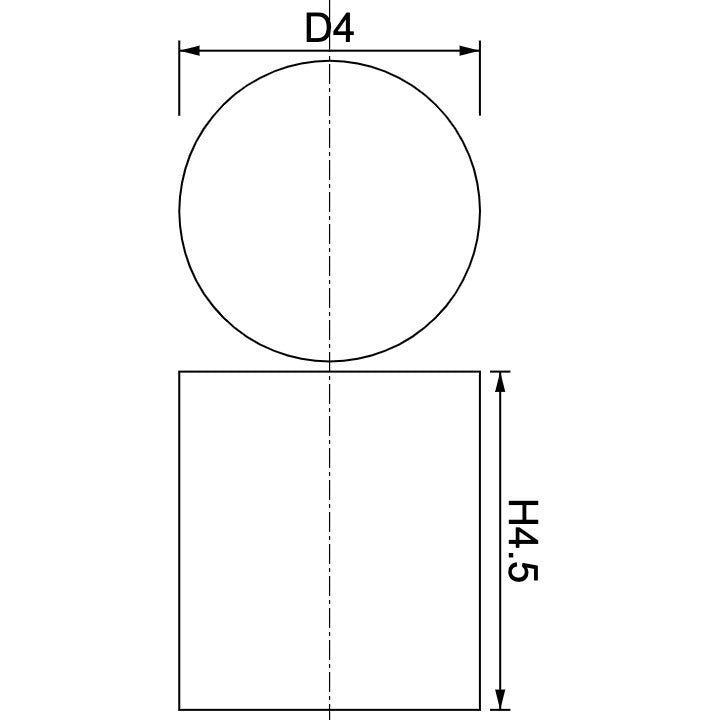 Neodymium Disc Magnet Φ4.0mm x 4.5mm