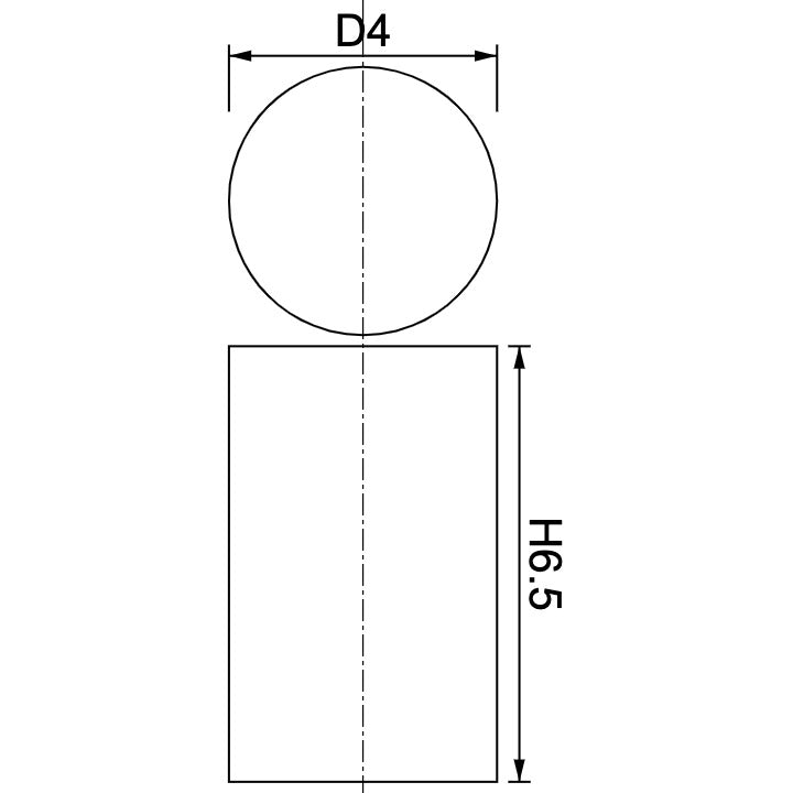 Neodymium Disc Magnet Φ4.0mm x 6.5mm