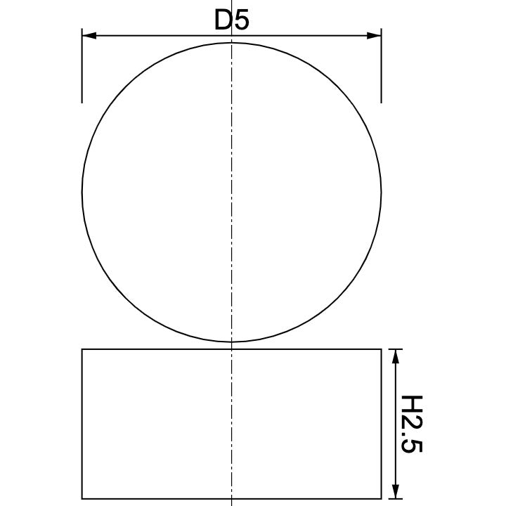 Neodymium Disc Magnet Φ5mm x 2.5mm