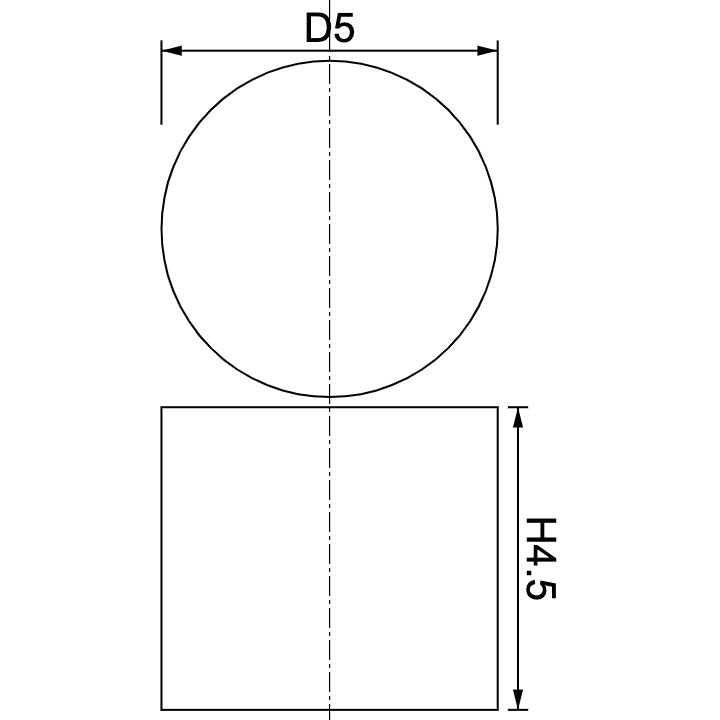 Neodymium Disc Magnet Φ5mm x 4.5mm