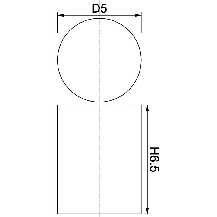 Neodymium Disc Magnet Φ5mm x 6.5mm