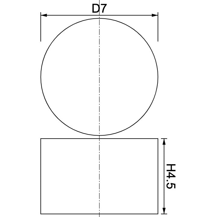 Neodymium Disc Magnet Φ7mm x 4.5mm