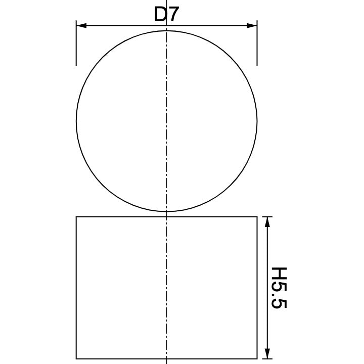 Neodymium Disc Magnet Φ7mm x 5.5mm