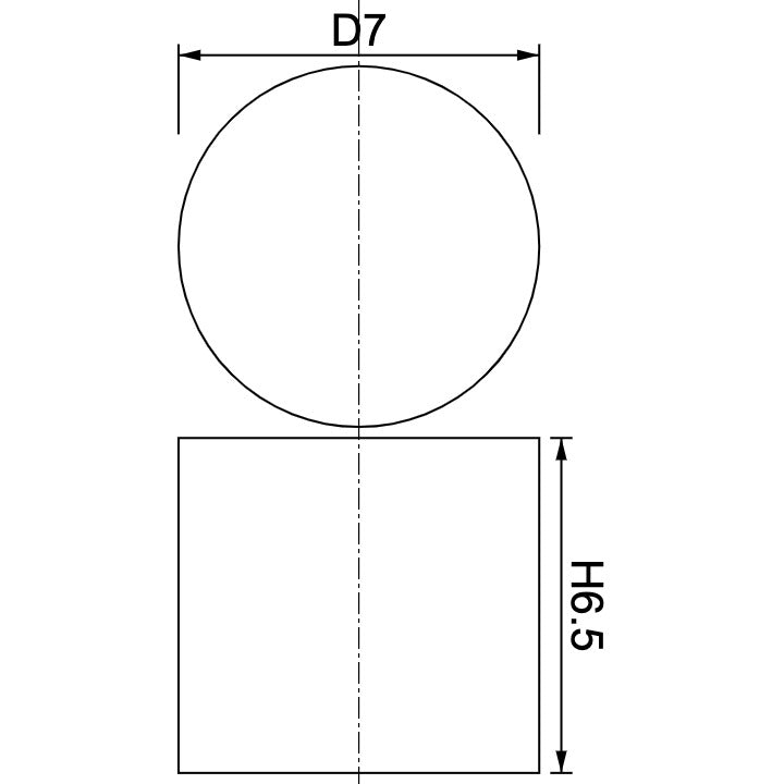 Neodymium Disc Magnet Φ7mm x 6.5mm