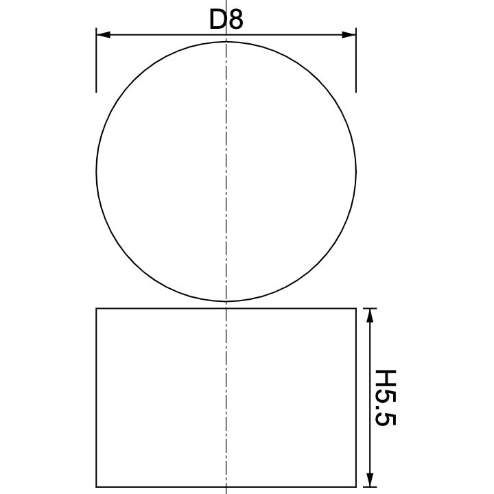 Neodymium Disc Magnet Φ8mm x 5.5mm