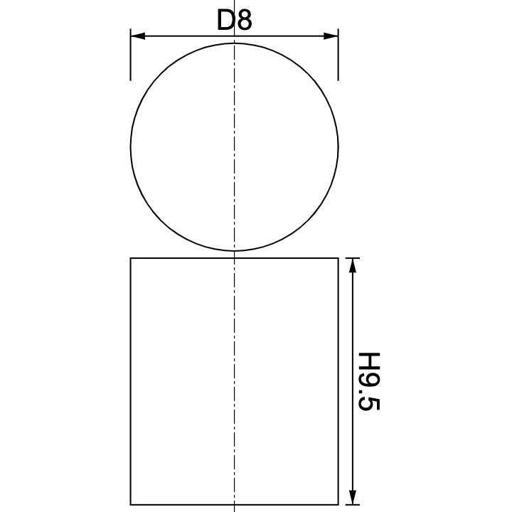 Neodymium Disc Magnet Φ8mm x 9.5mm