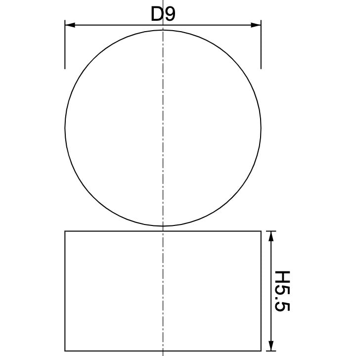 Neodymium Disc Magnet Φ9mm x 5.5mm