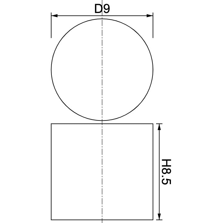 Neodymium Disc Magnet Φ9mm x 8.5mm