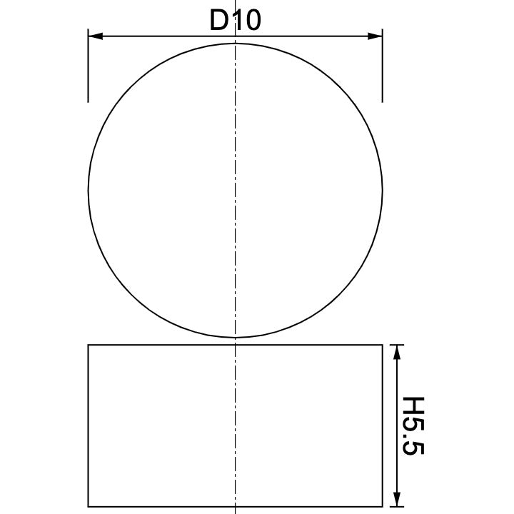 Neodymium Disc Magnet Φ10mm x 5.5mm