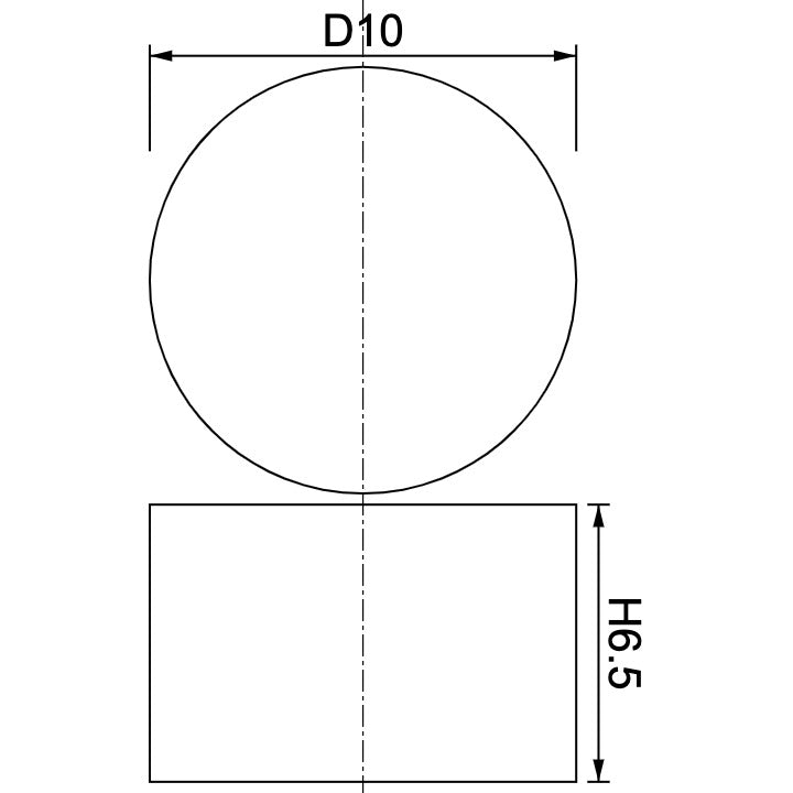 Neodymium Disc Magnet Φ10mm x 6.5mm