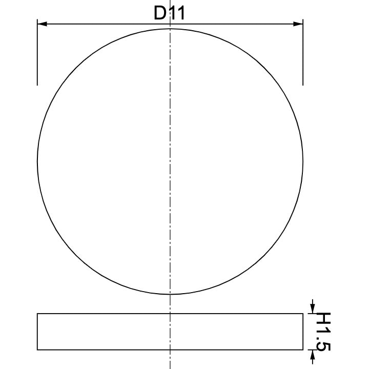 Neodymium Disc Magnet Φ11mm x 1.5mm