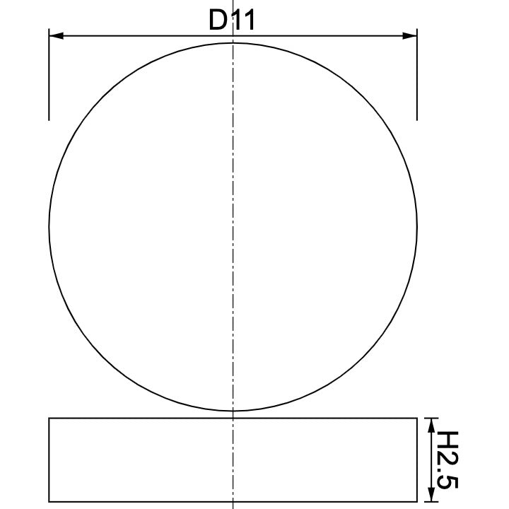 Neodymium Disc Magnet Φ11mm x 2.5mm