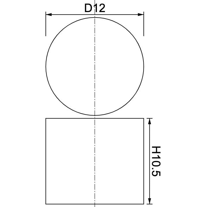 Neodymium Disc Magnet Φ12mm x 10.5mm