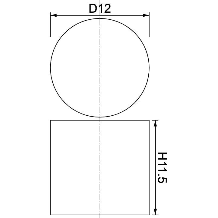 Neodymium Disc Magnet Φ12mm x 11.5mm