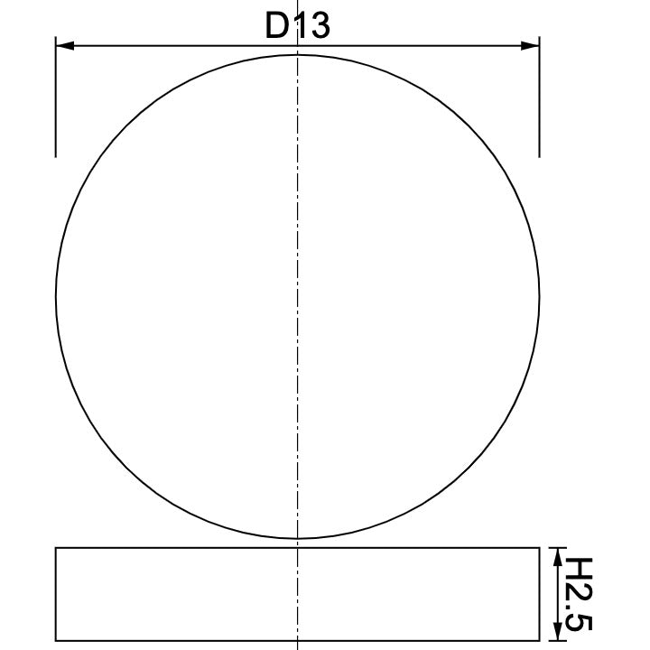 Neodymium Disc Magnet Φ13mm x 2.5mm