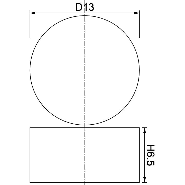 Neodymium Disc Magnet Φ13mm x 6.5mm