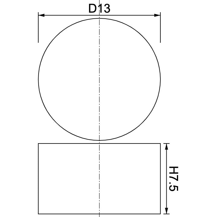 Neodymium Disc Magnet Φ13mm x 7.5mm