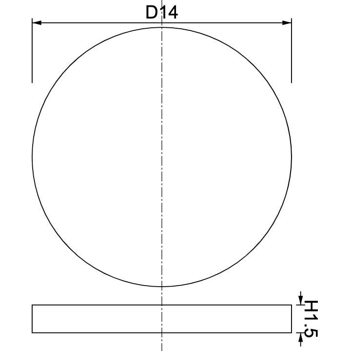 Neodymium Disc Magnet Φ14mm x 1.5mm