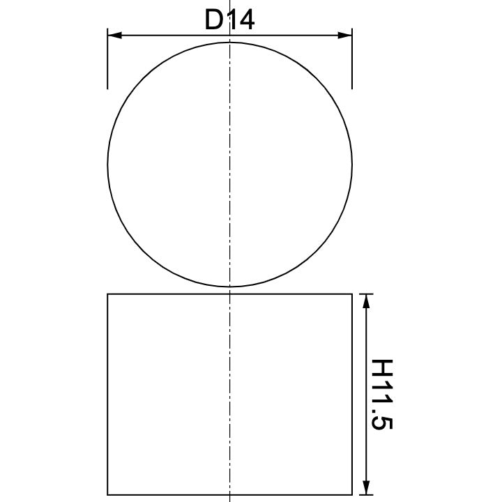 Neodymium Disc Magnet Φ14mm x 11.5mm