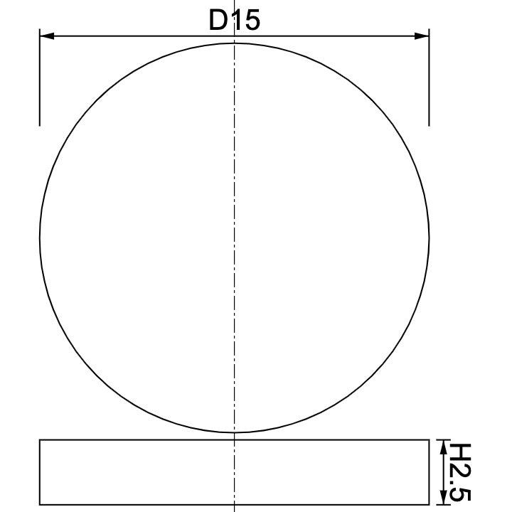 Neodymium Disc Magnet Φ15mm x 2.5mm