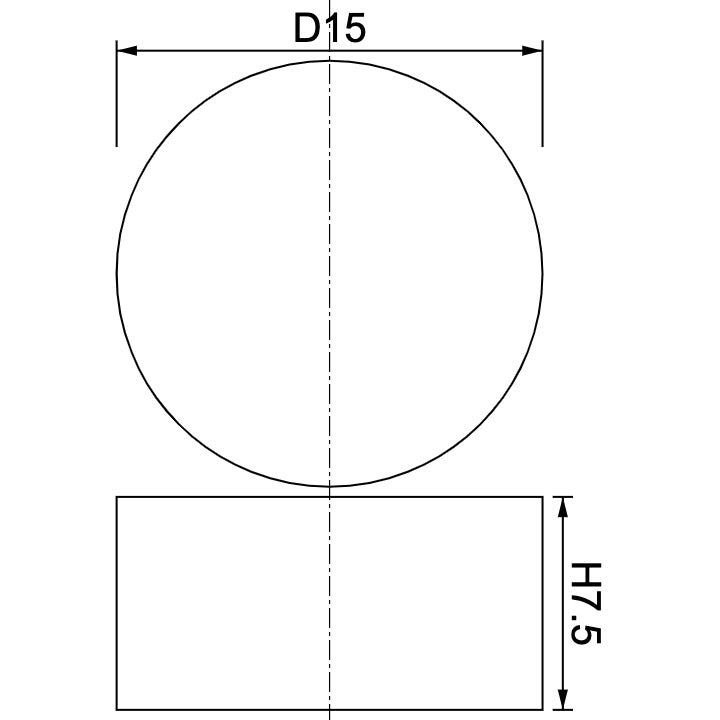 Neodymium Disc Magnet Φ15mm x 7.5mm