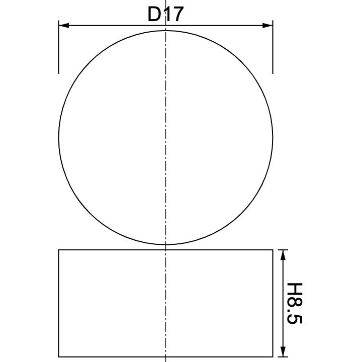 Neodymium Disc Magnet Φ17mm x 8.5mm