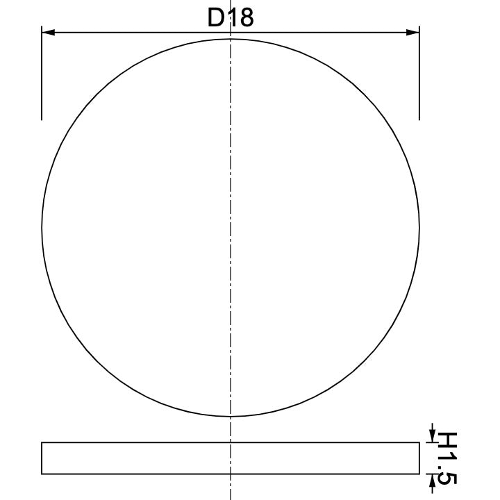 Neodymium Disc Magnet Φ18mm x 1.5mm